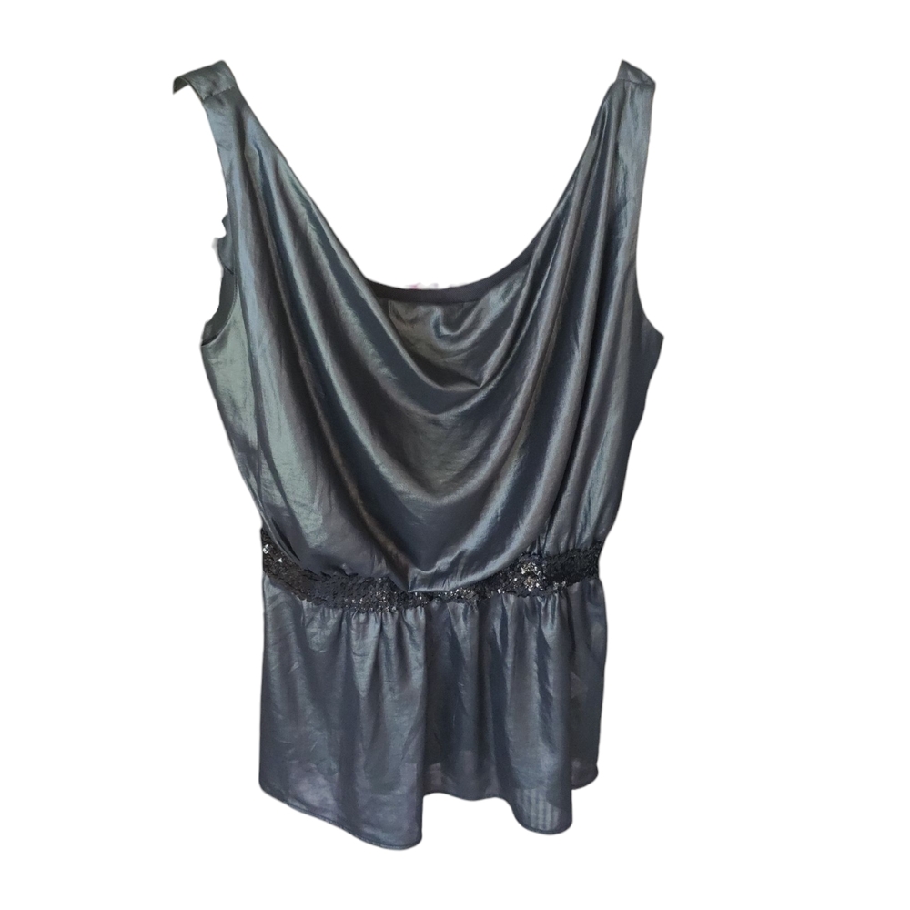 Smart‎ Set Draped Elegant Gray Women's Top Camisole